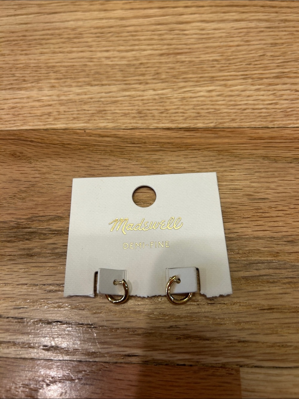 Madewell Polished Gold Mini Huggie Hoop Earrings